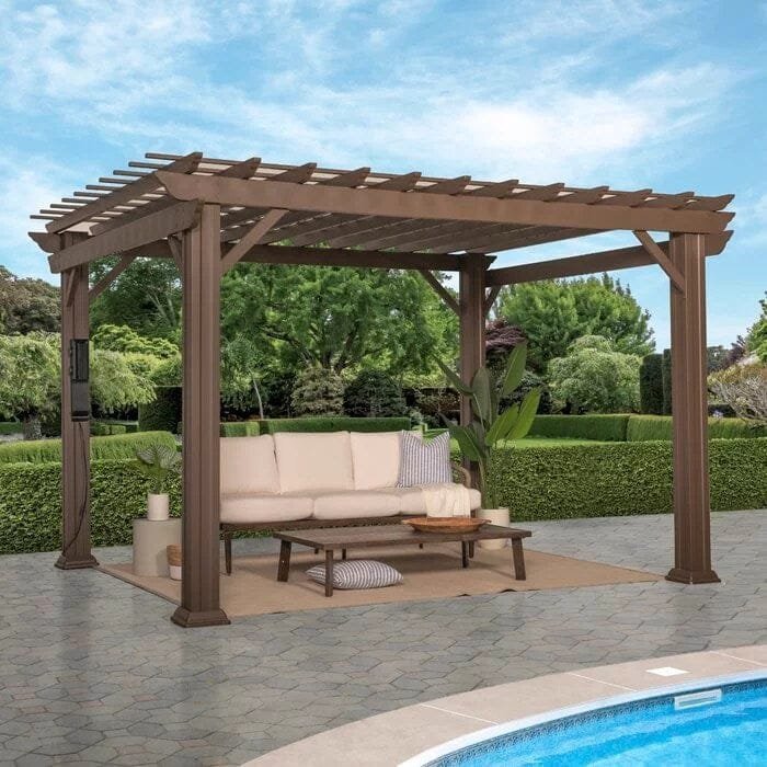Backyard Discovery 12 ft. x 10 ft. Steel Traditional Pergola - Prioka