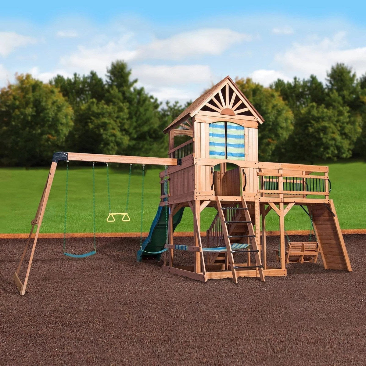 Backyard Discovery Caribbean Cedar Swing Set - Prioka