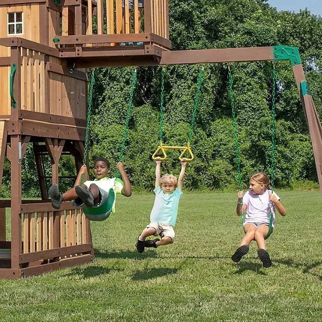 Backyard Discovery Skyfort II Cedar Swing Set/PlaySet - Prioka