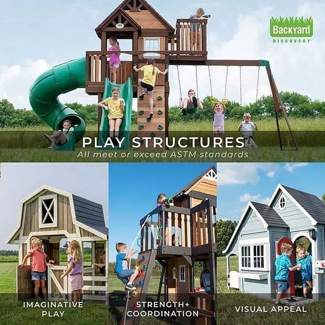 Backyard Discovery Skyfort II Cedar Swing Set/PlaySet - Prioka