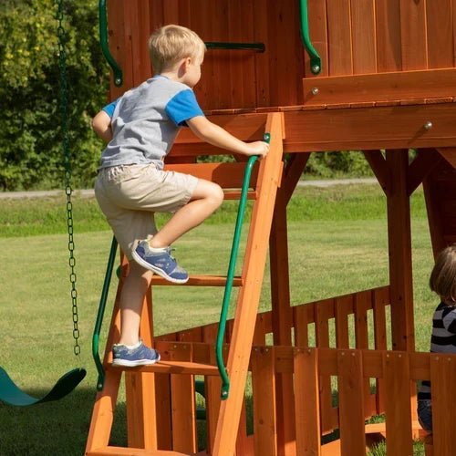 Backyard Discovery Skyfort II Cedar Wood Swing Set - Prioka