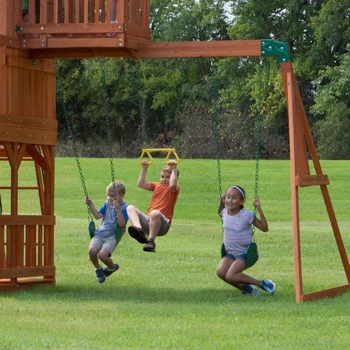 Backyard Discovery Skyfort II Cedar Wood Swing Set - Prioka