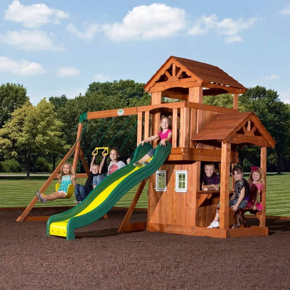 Backyard Discovery Tanglewood Cedar Wood Swing Set - Prioka