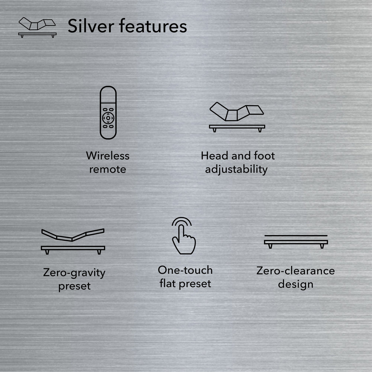 baselogic™ Silver Adjustable Base - Prioka