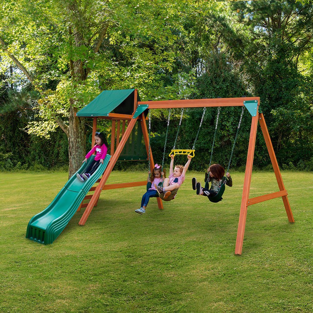 Basic Swing Set with Slide - Prioka