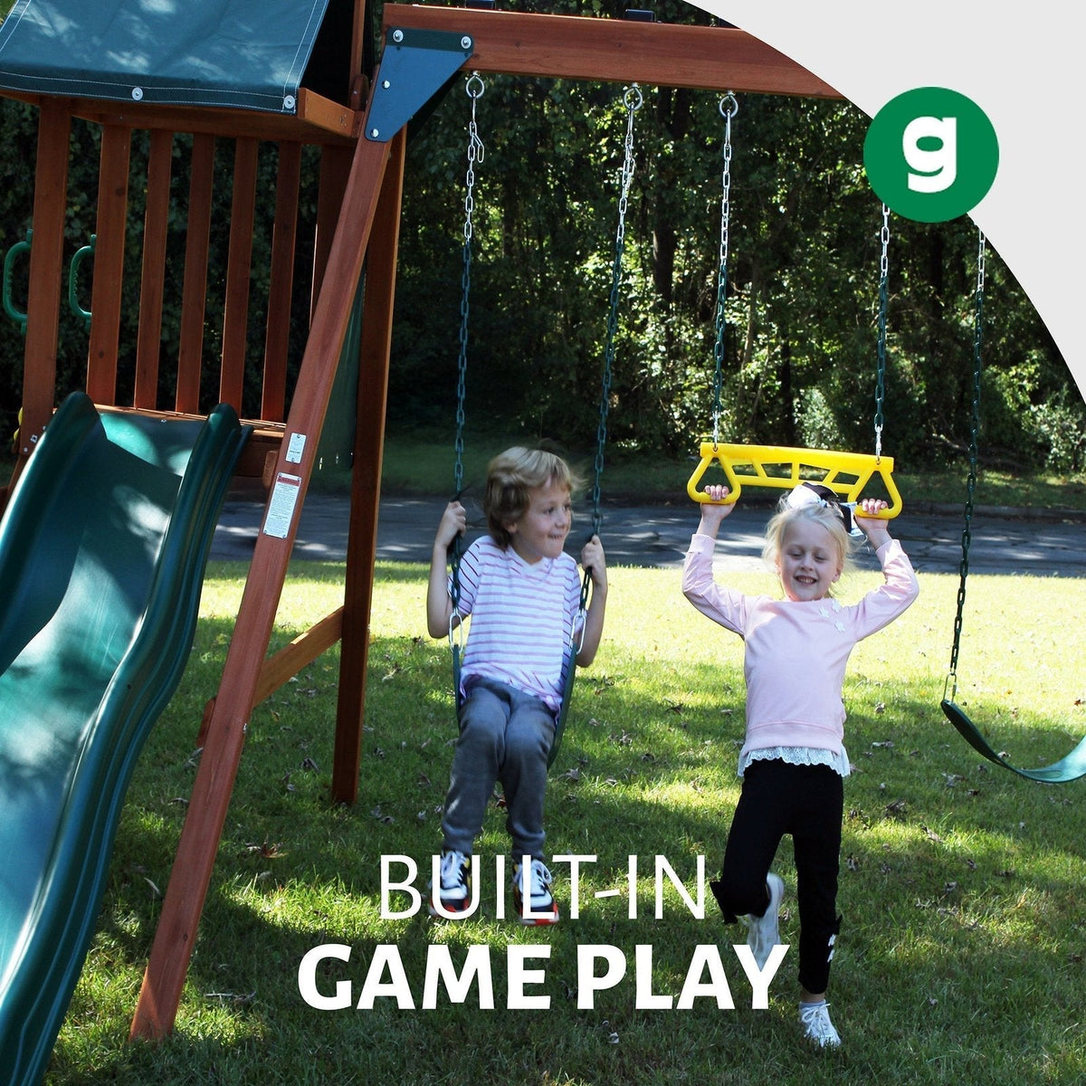 Basic Swing Set with Slide - Prioka