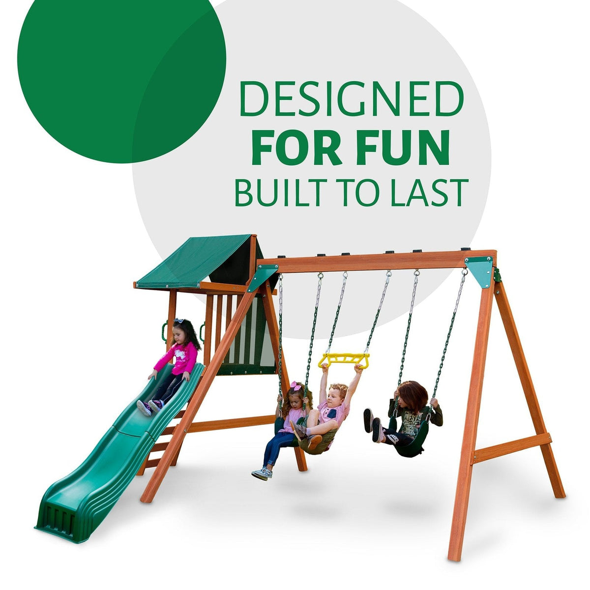 Basic Swing Set with Slide - Prioka