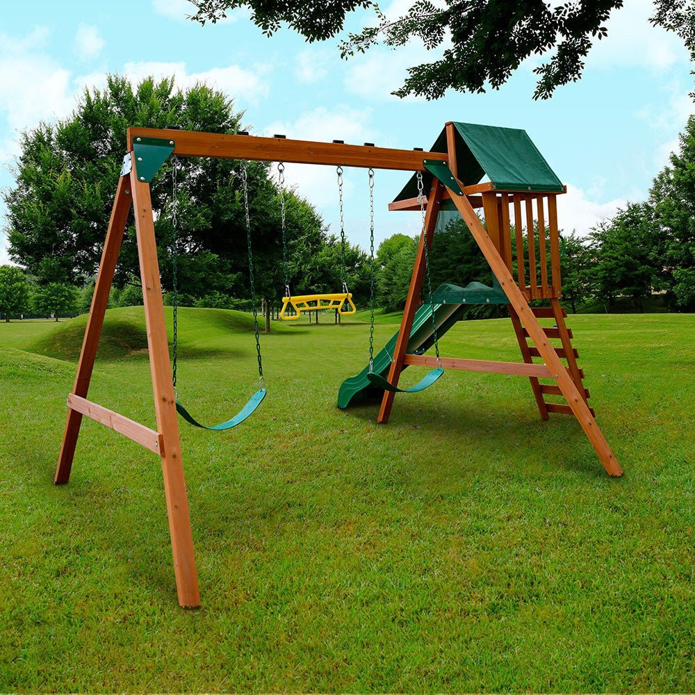 Basic Swing Set with Slide - Prioka