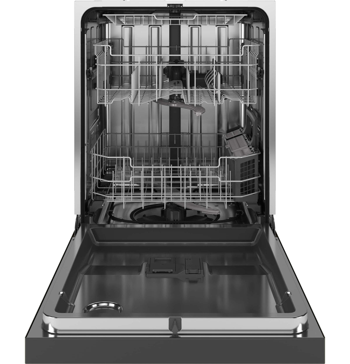 GE – 24″ Front Control Built-In Stainless Steel Tub Dishwasher with 3rd Rack, Sanitize Cycle and 47 dBA – Stainless Steel