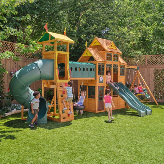 Bear Cave Lodge Swing Set – Installation Available - Prioka