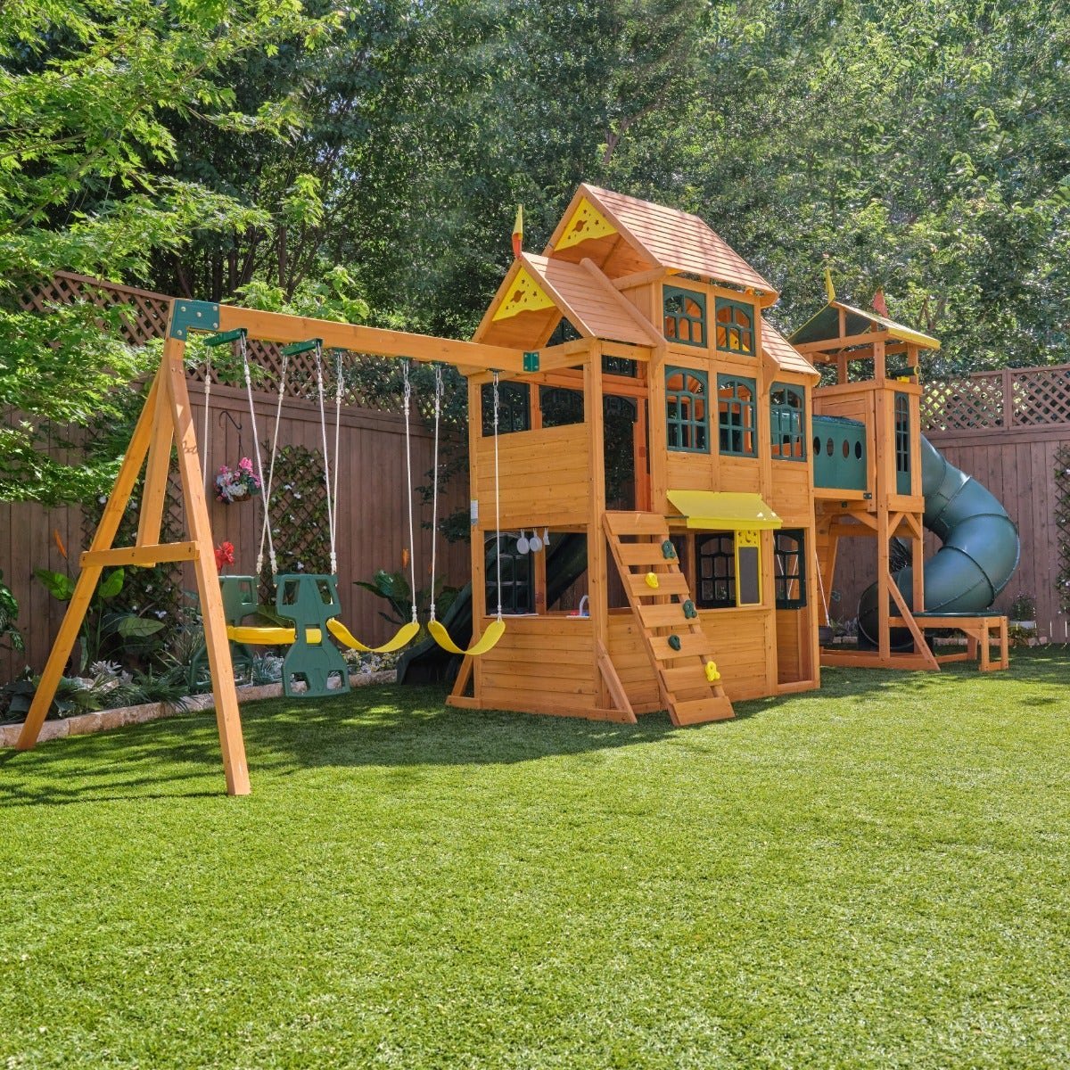 Bear Cave Lodge Swing Set – Installation Available - Prioka