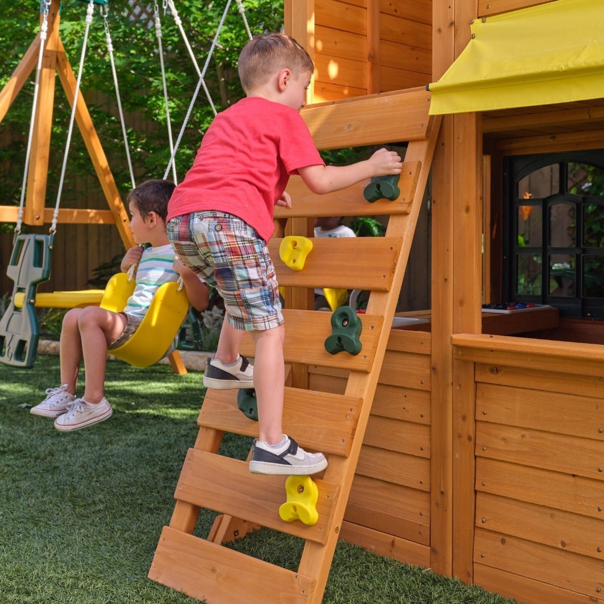 Bear Cave Lodge Swing Set – Installation Available - Prioka