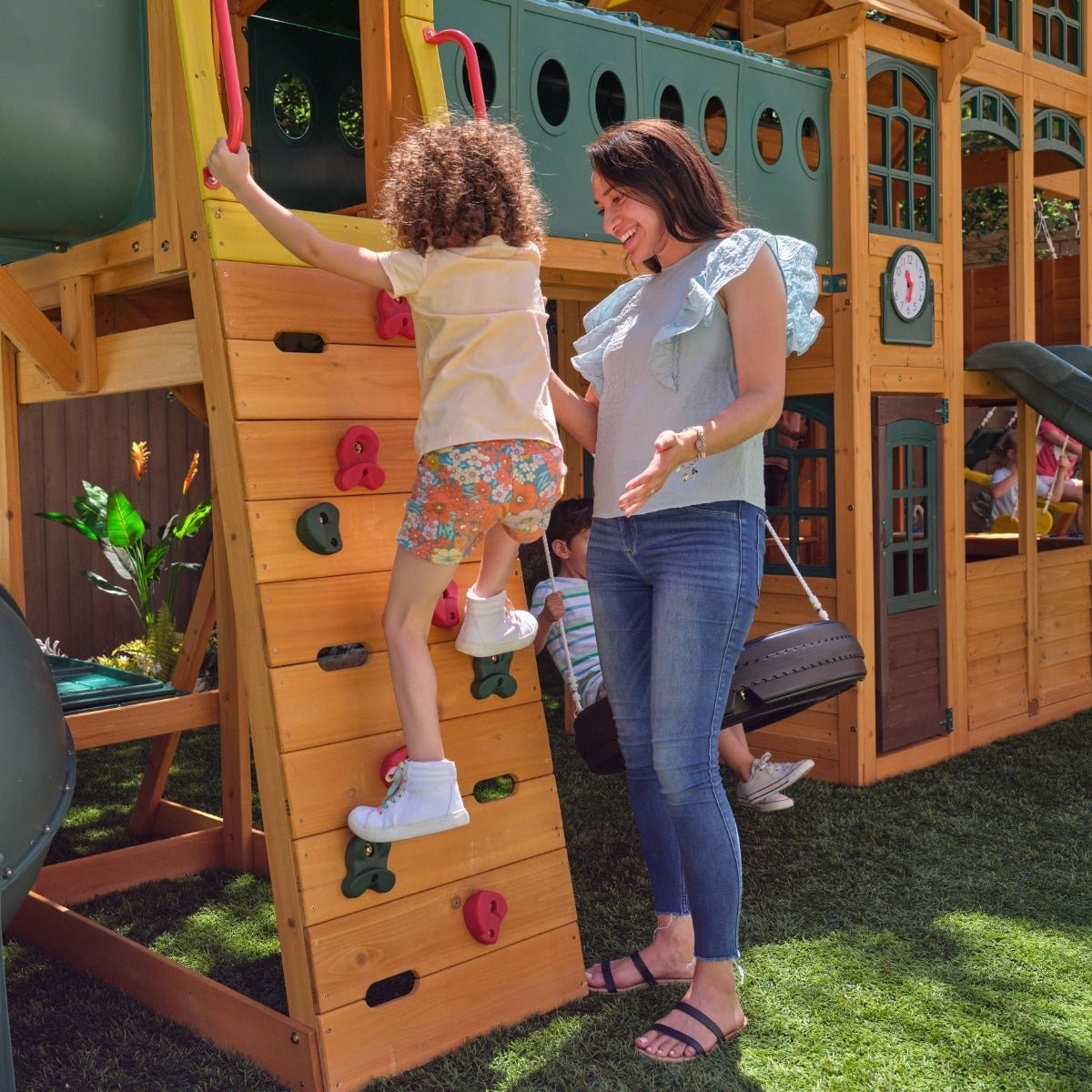 Bear Cave Lodge Swing Set – Installation Available - Prioka