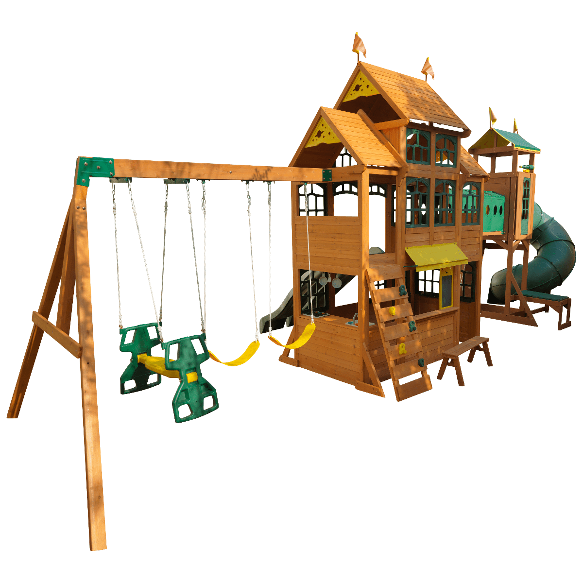 Bear Cave Lodge Swing Set – Installation Available - Prioka