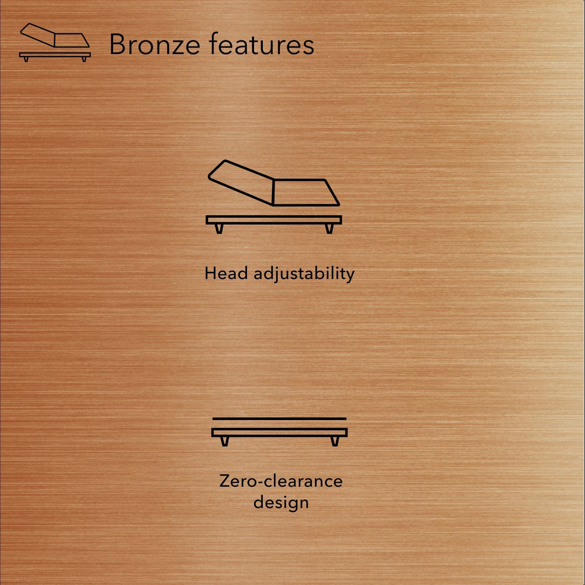 Beautyrest baselogic™ Bronze Head-Only Adjustable Base - Prioka