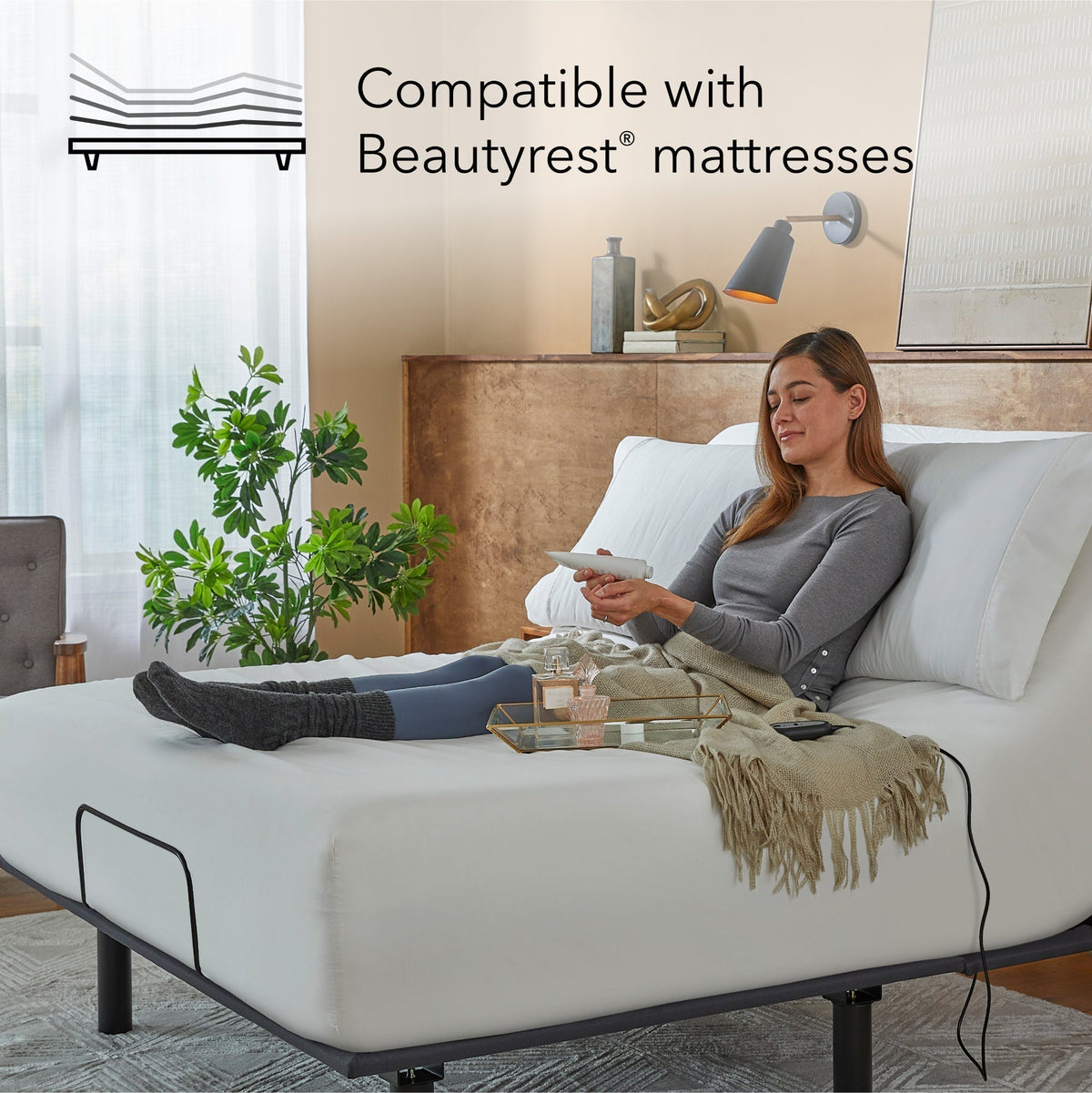 Beautyrest baselogic™ Bronze Head-Only Adjustable Base - Prioka