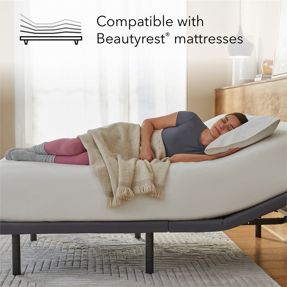 Beautyrest baselogic™ Gold Head and Foot Adjustable Base with Massage - Prioka