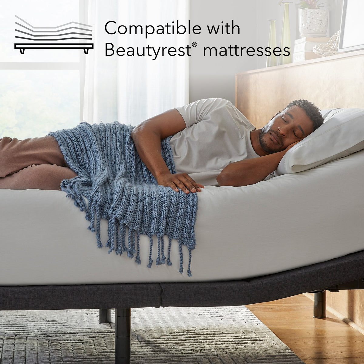 Beautyrest baselogic™ Platinum Head and Foot Adjustable Base with Massage - Prioka