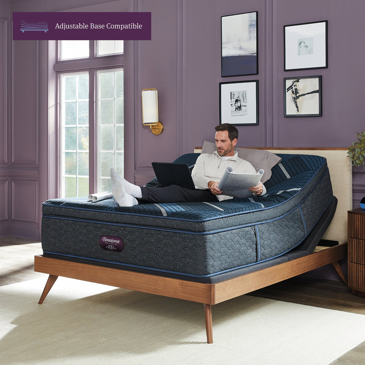 Beautyrest World Class Hybrid Level Four Medium Apex Top 14" Mattress - Prioka