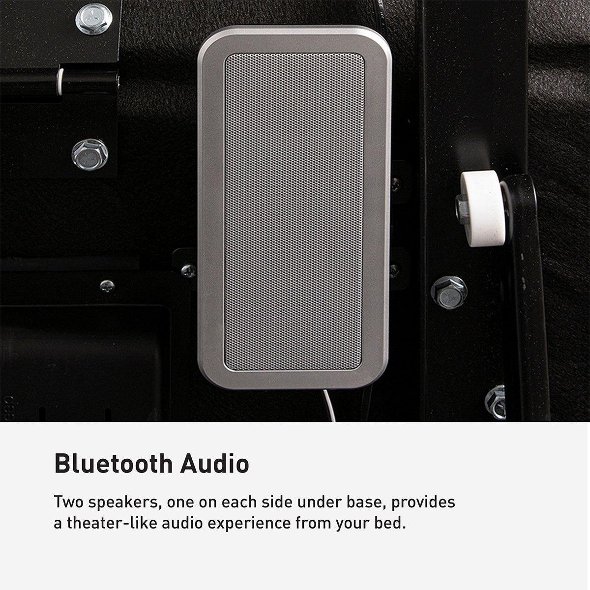Bedgear Flex LSX Adjustable Base - 4-Motor Articulation with Bluetooth Audio & Massage - Prioka