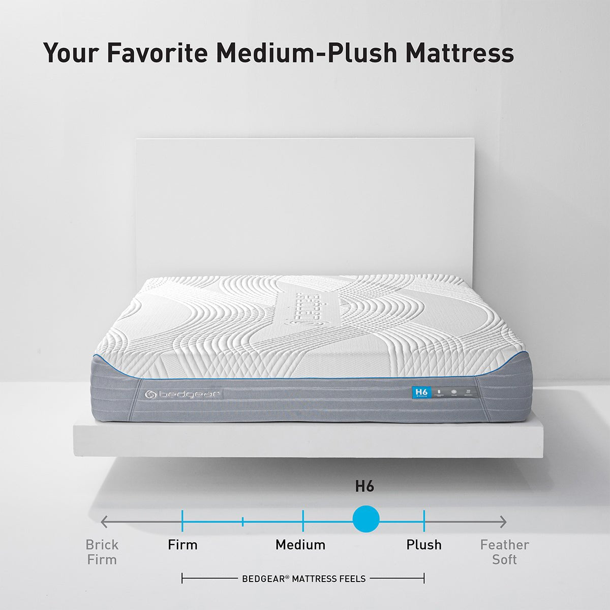 Bedgear H6 Hybrid Performance Mattress - Cooling Memory Foam & Innerspring - Prioka