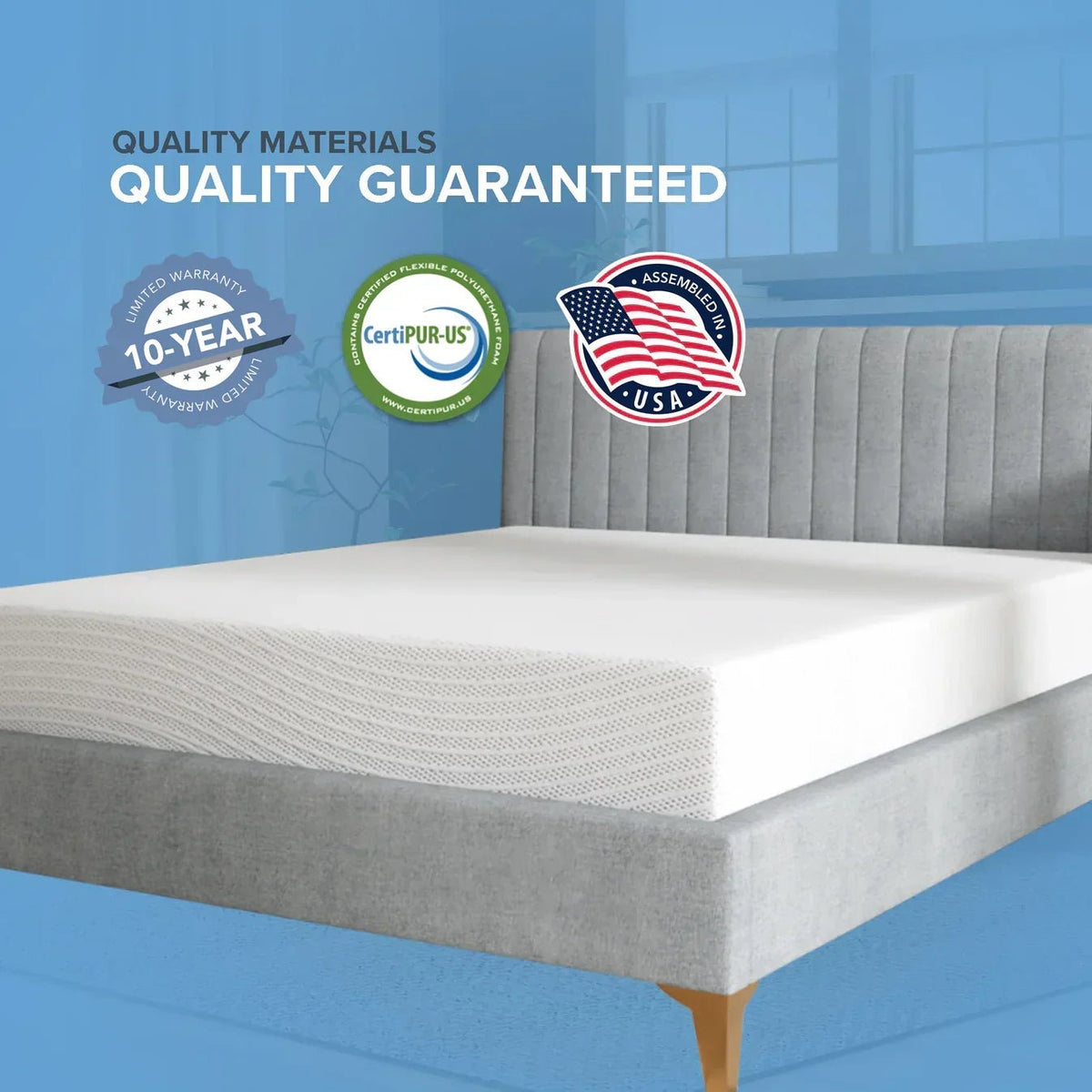 Bedplanet 10” EcoCore Origin Soy-Based Mattress – Eco-Friendly & Medium Firm - Prioka