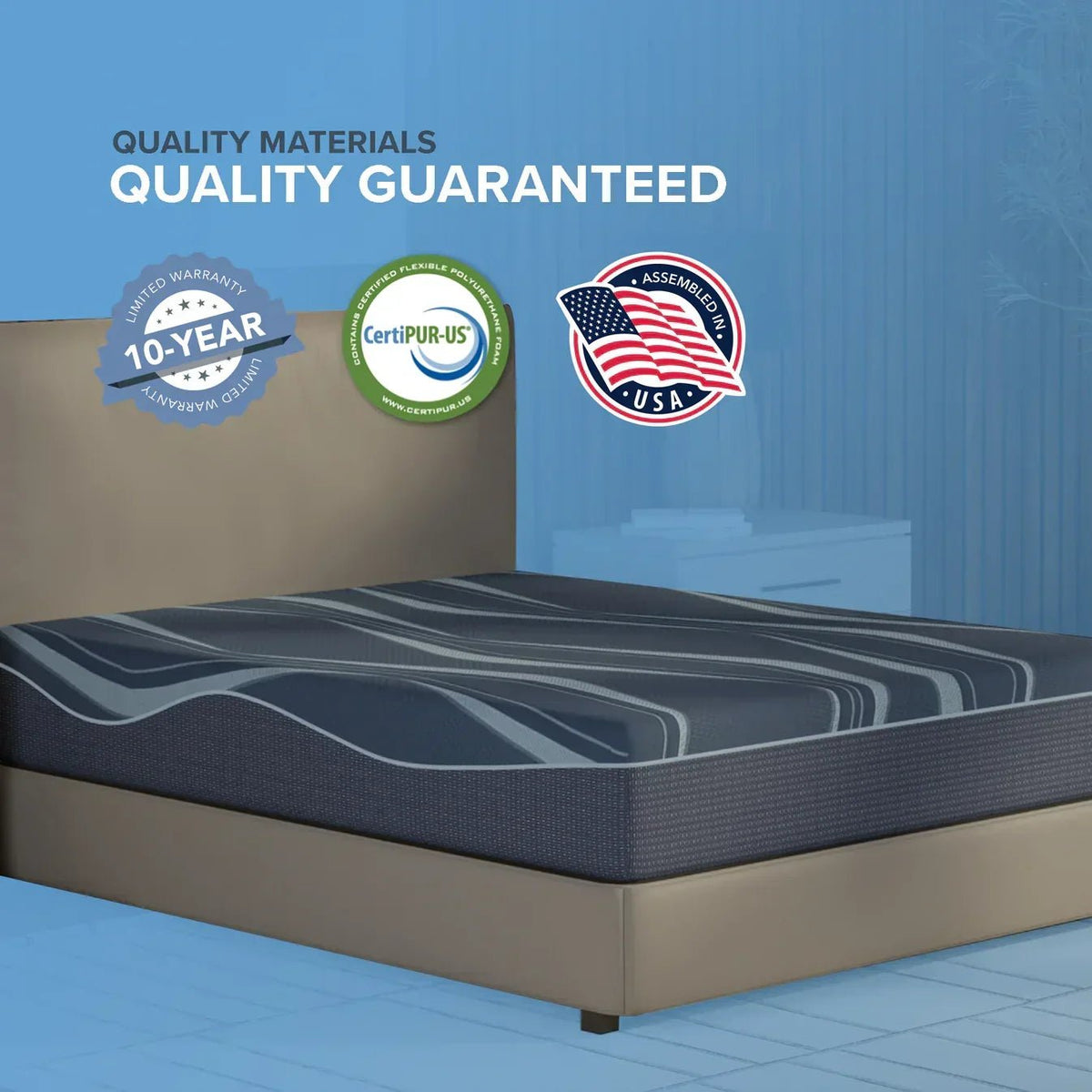 Bedplanet 12” ActiveAlign Copper Gel Mattress – Zoned Support & Sports Recovery - Prioka