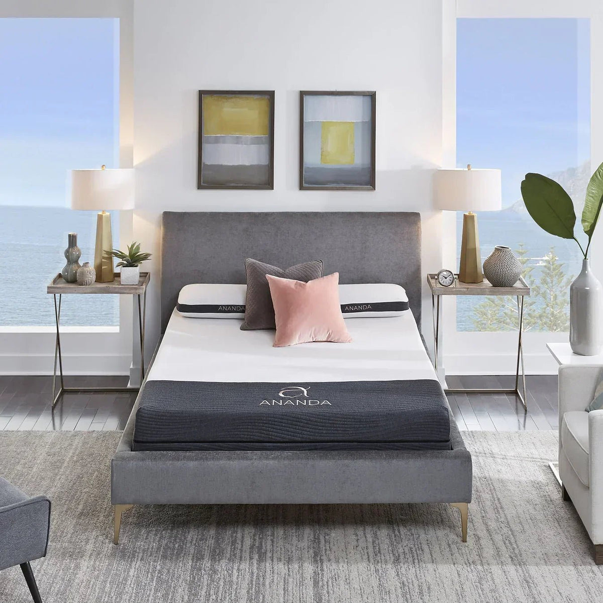 Bedplanet 12" Ananda Pearl & Gel Memory Foam Mattress – Cooling & Edge Support - Prioka