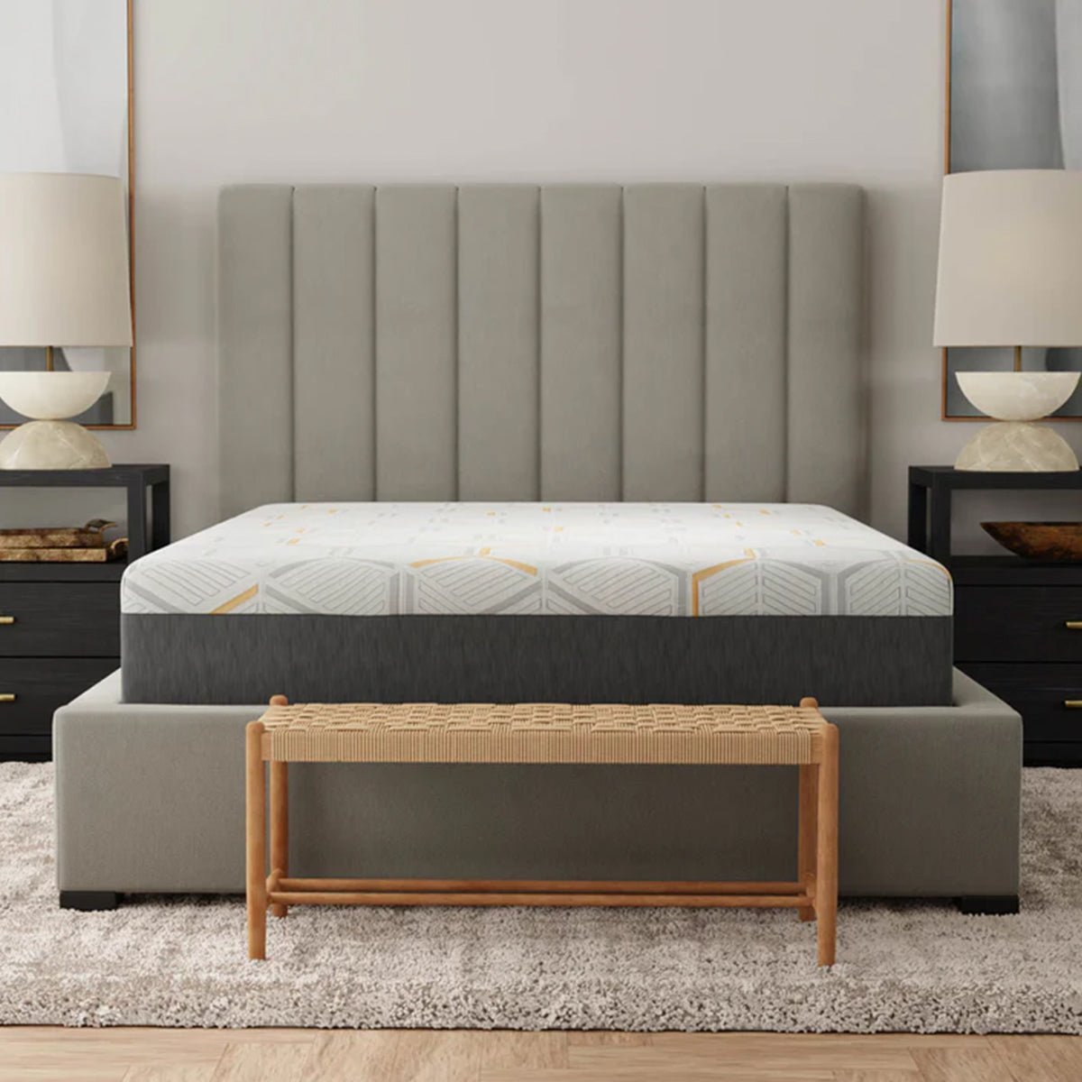 Bedplanet 12" Copper Gel Infused Medium Firm Memory Foam Mattress - Prioka