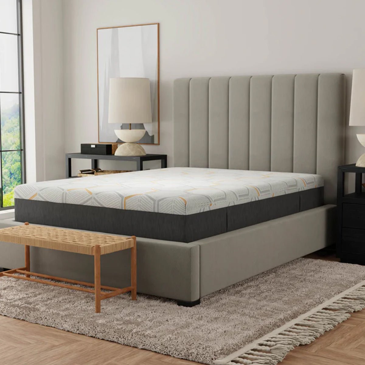 Bedplanet 12" Copper Gel Infused Medium Firm Memory Foam Mattress - Prioka
