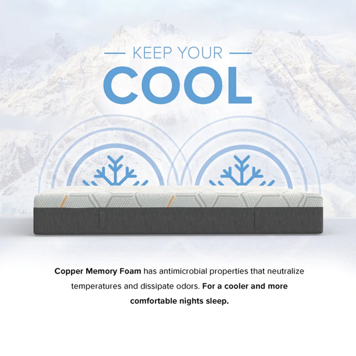 Bedplanet 12" Copper Gel Infused Medium Firm Memory Foam Mattress - Prioka