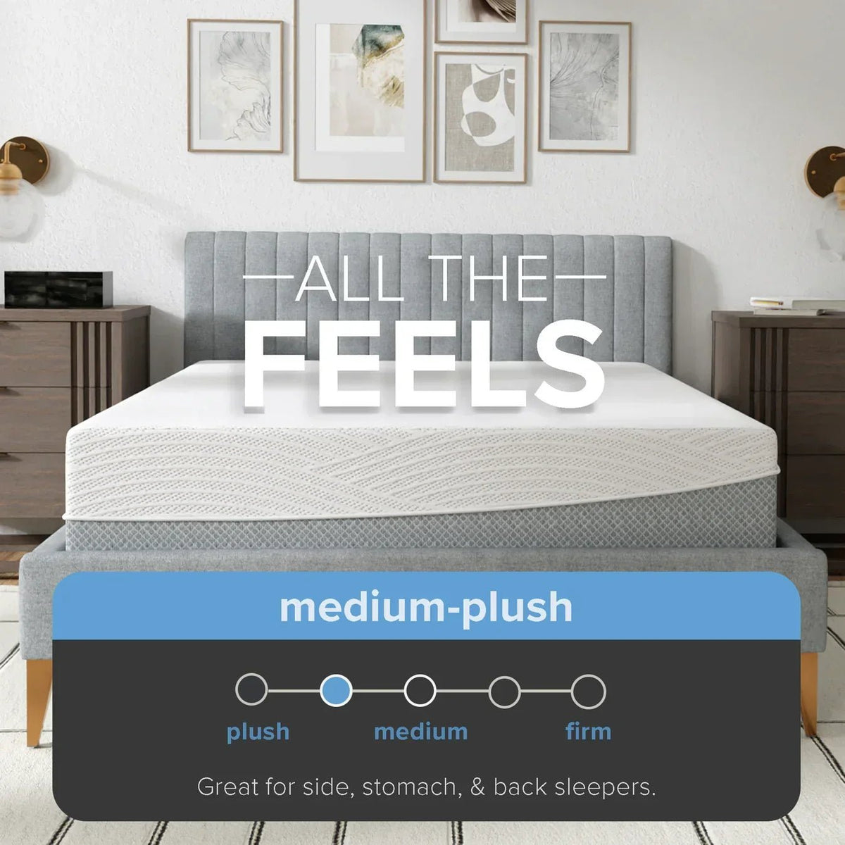 Bedplanet 12” EcoCore Hybrid Mattress – Soy-Based Foam & Pocketed Coils - Prioka