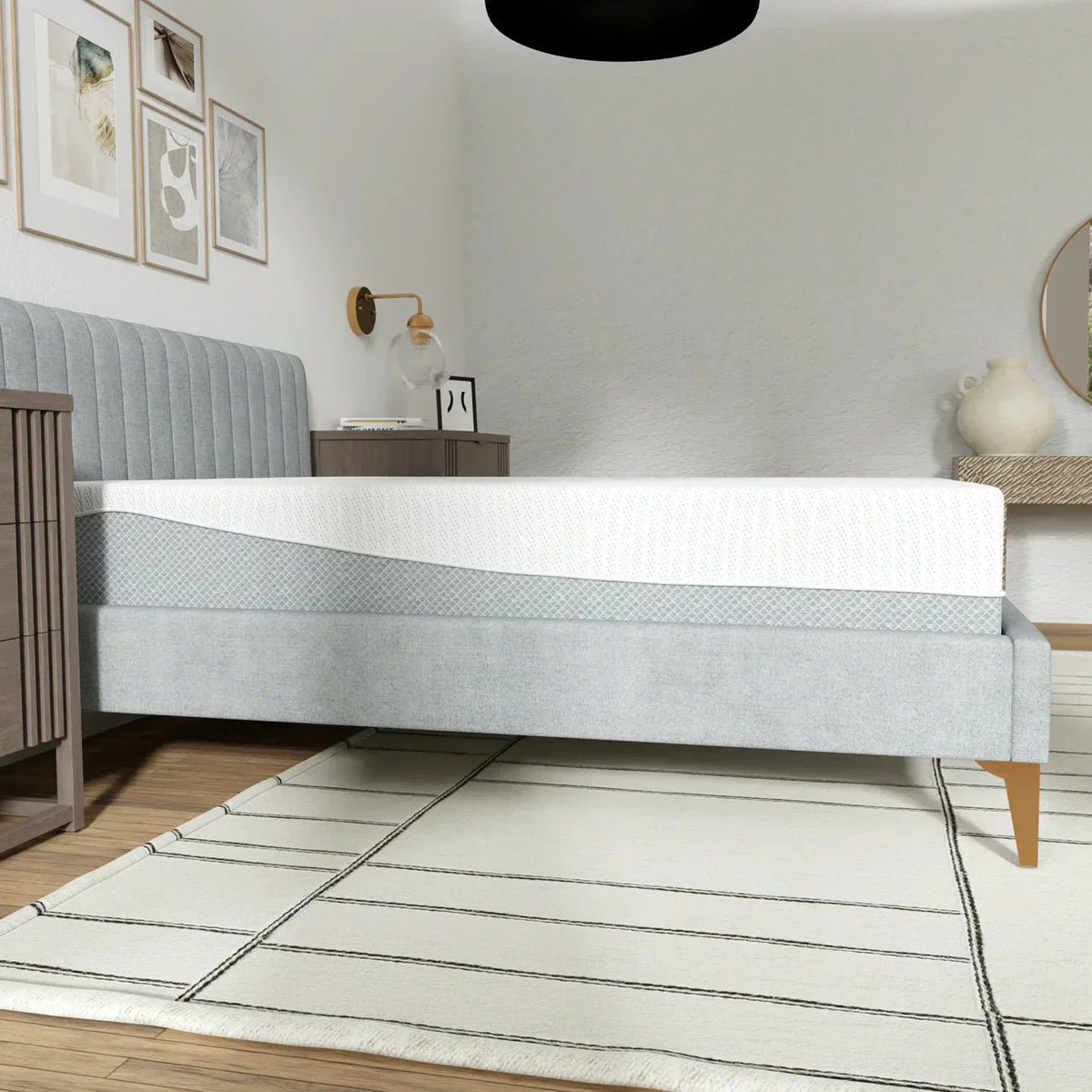 Bedplanet 12” EcoCore Hybrid Mattress – Soy-Based Foam & Pocketed Coils - Prioka