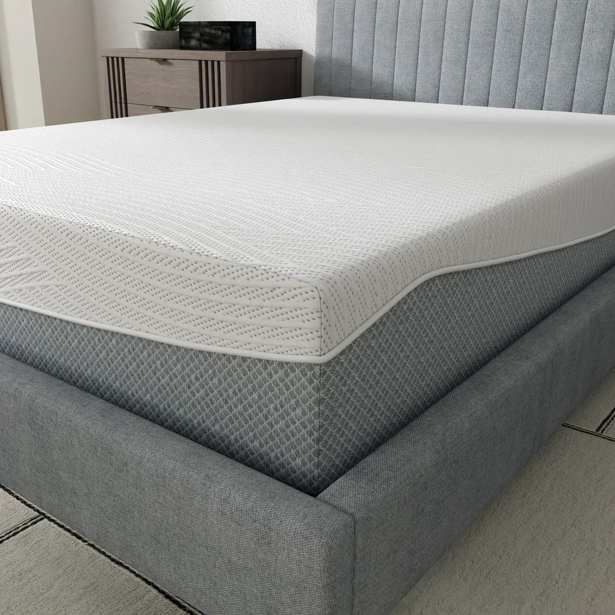Bedplanet 12” EcoCore Hybrid Mattress – Soy-Based Foam & Pocketed Coils - Prioka
