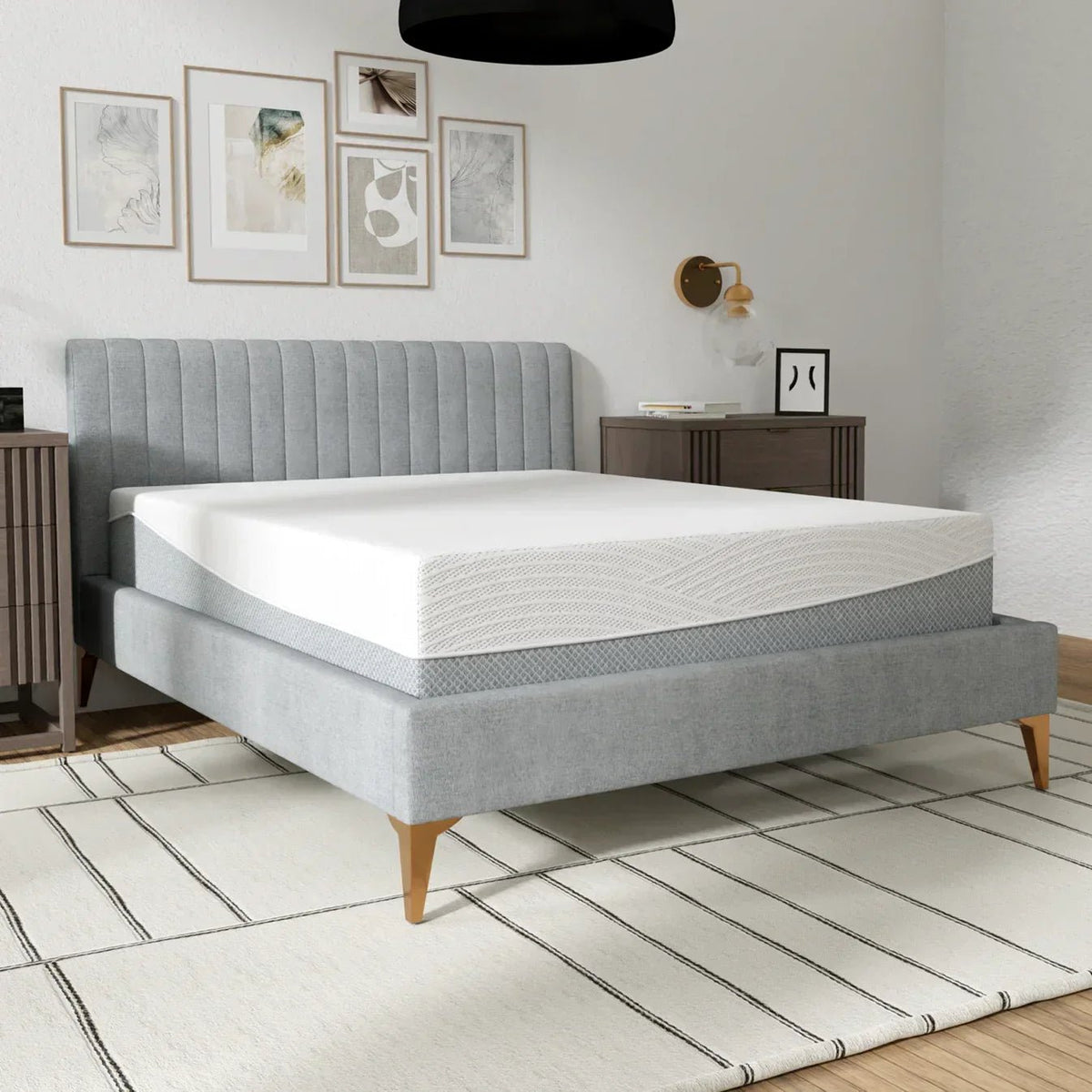 Bedplanet 12” EcoCore Hybrid Mattress – Soy-Based Foam & Pocketed Coils - Prioka