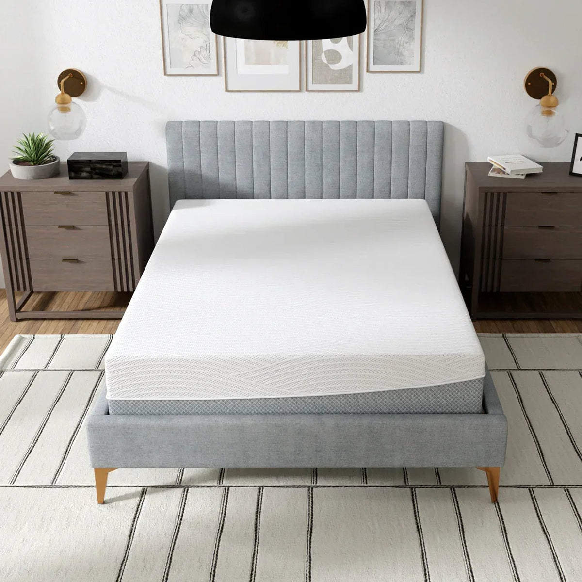Bedplanet 12” EcoCore Hybrid Mattress – Soy-Based Foam & Pocketed Coils - Prioka