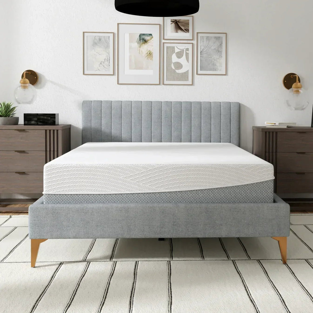 Bedplanet 12” EcoCore Hybrid Mattress – Soy-Based Foam & Pocketed Coils - Prioka