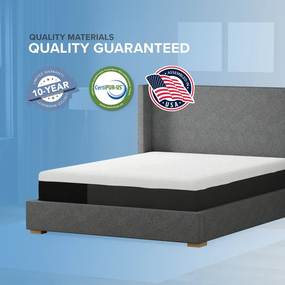 Bedplanet 12” Essentials Gel Memory Foam Mattress – Soft & Cooling (RV Ready) - Prioka