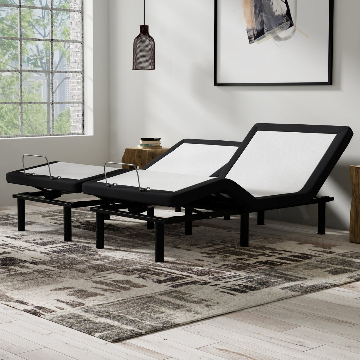 Bedplanet Model P Adjustable Bed with Dual Massage and USB Ports - Prioka