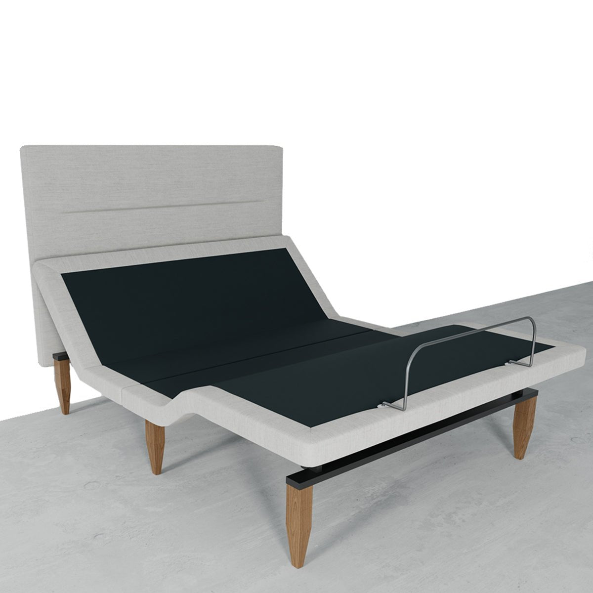 Bedplanet Taylor Adjustable Base with Headboard - Zero-Clearance & Wireless Remote - Prioka