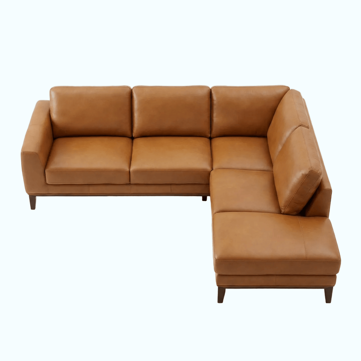 Benson Top-Grain Leather Sectional with Chaise - Prioka