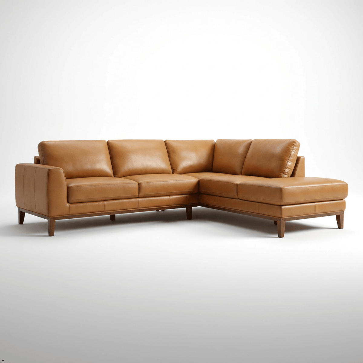 Benson Top-Grain Leather Sectional with Chaise - Prioka