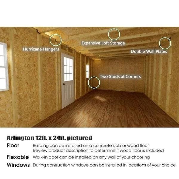 Best barns 12-ft x 20-ft Arlington with Floor Gable Engineered Storage Shed Installation Included - Prioka