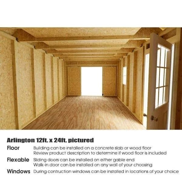 Best barns 12-ft x 20-ft Arlington with Floor Gable Engineered Storage Shed Installation Included - Prioka