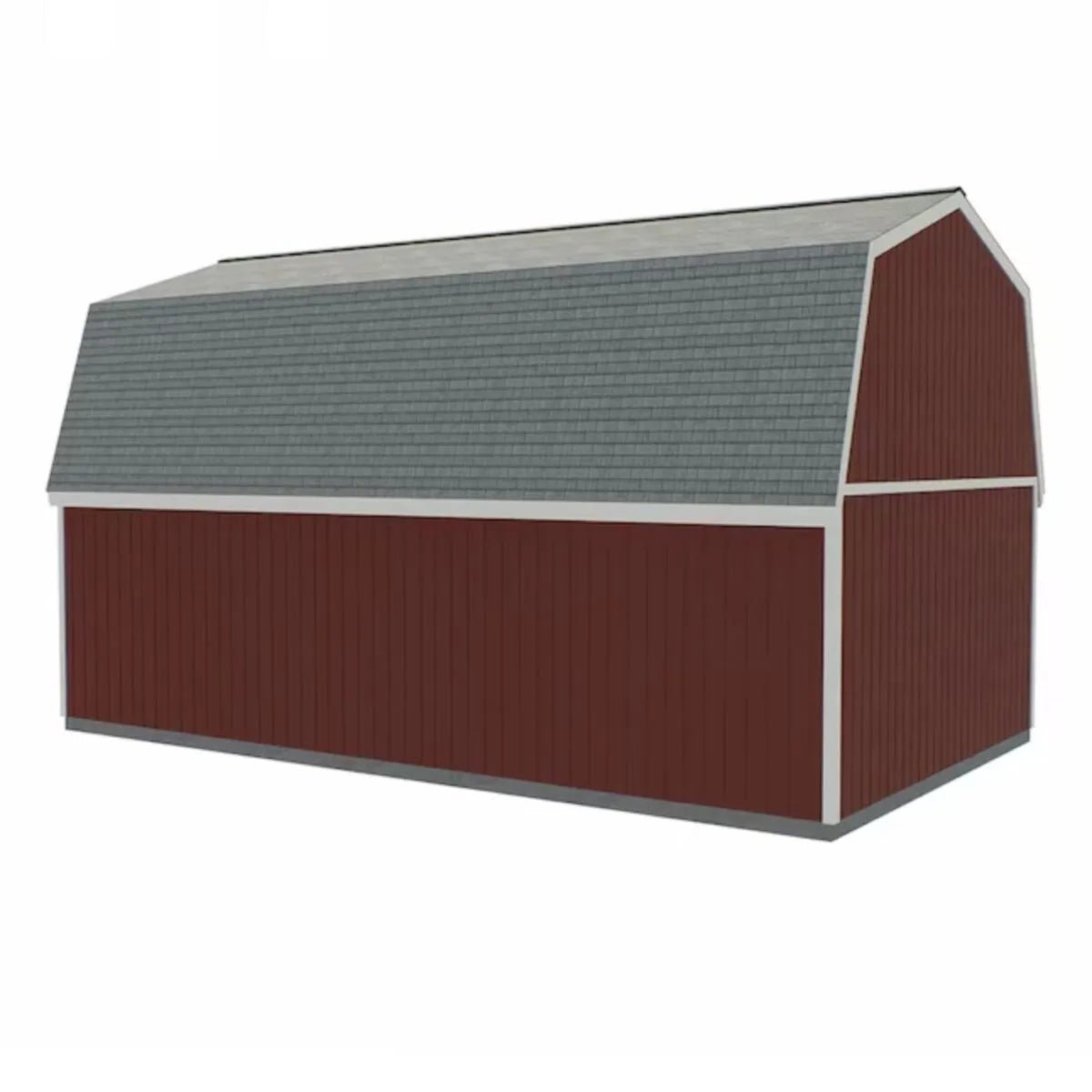 Best Barns Camp Reynolds 16 x 32 ft. Gambrel Wood 2-Story Outdoor Storage Shed Kit - Prioka