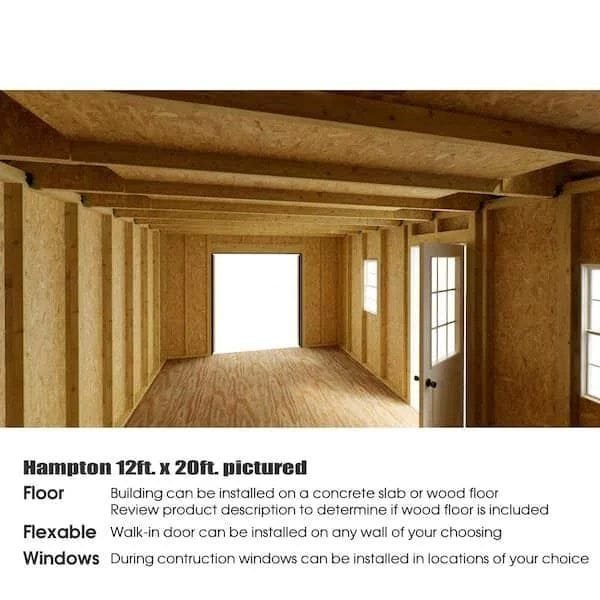 Best barns Hampton 12×24 Wood Storage Shed Kit Installation Included - Prioka
