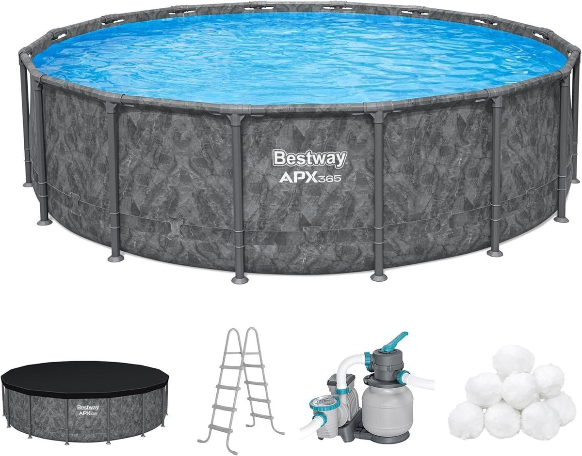 Bestway APX 365 16ft x 48 inches Round Above Ground Pool Set - Prioka