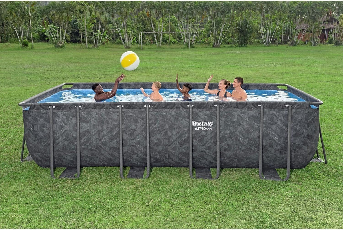 Bestway APX 365 18′ x 9′ x 52″ Rectangular Above Ground Swimming Pool - Prioka