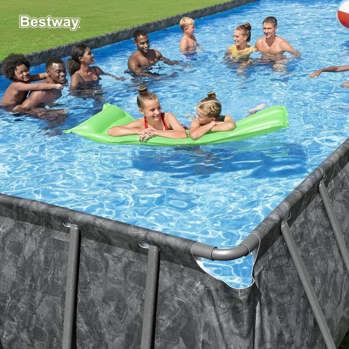 Bestway APX 365 18′ x 9′ x 52″ Rectangular Above Ground Swimming Pools - Prioka