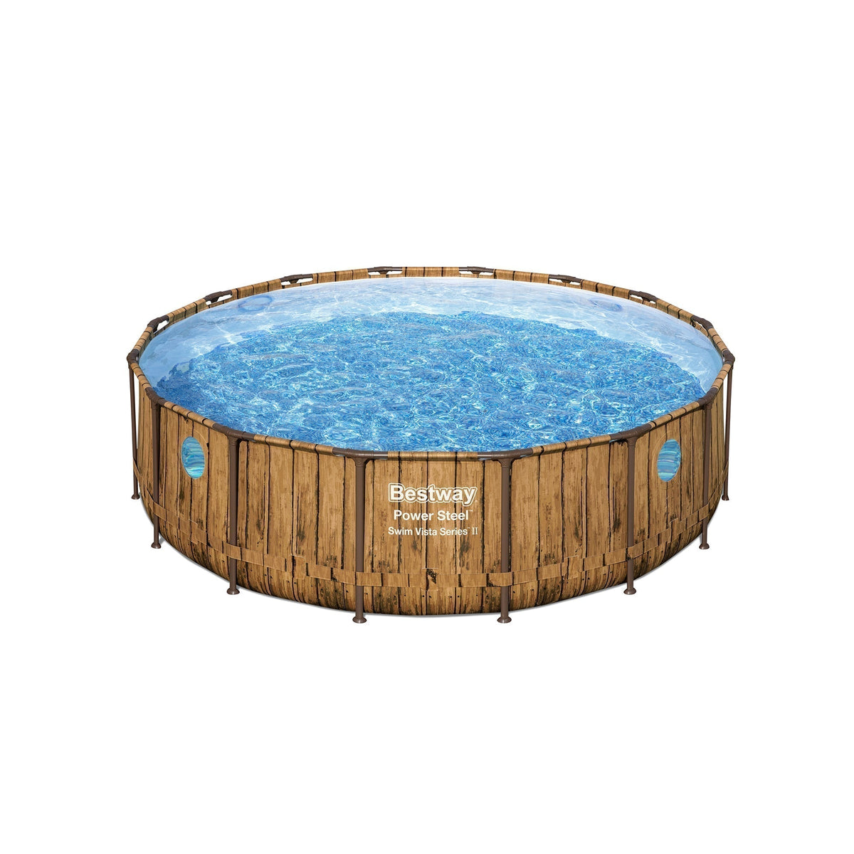 Bestway Power Steel Swim Vista 16' x 48" Round Above Ground Swimming Pool Set - Prioka